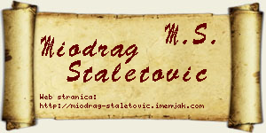 Miodrag Staletović vizit kartica